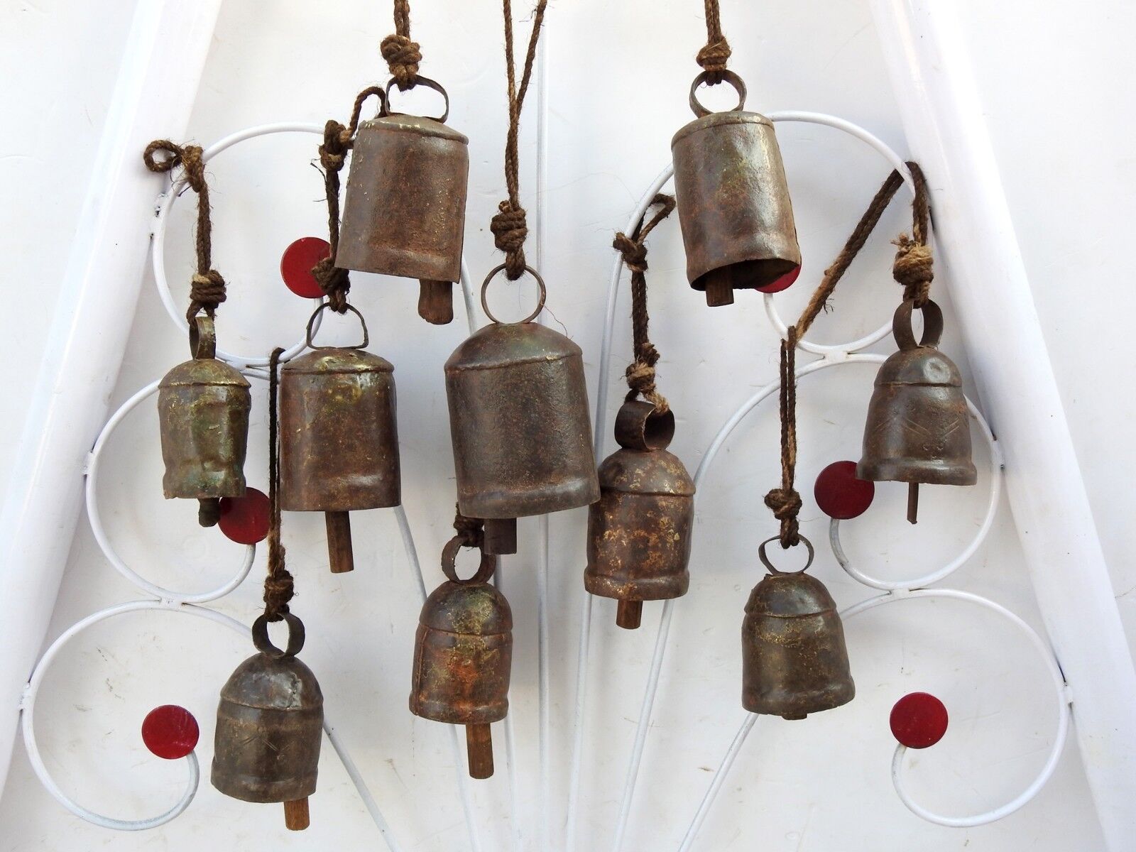Lot of 100 Pcs Antique 1900\'S Vintage Metal Cow Bell Copper Brass Wood Clapper  