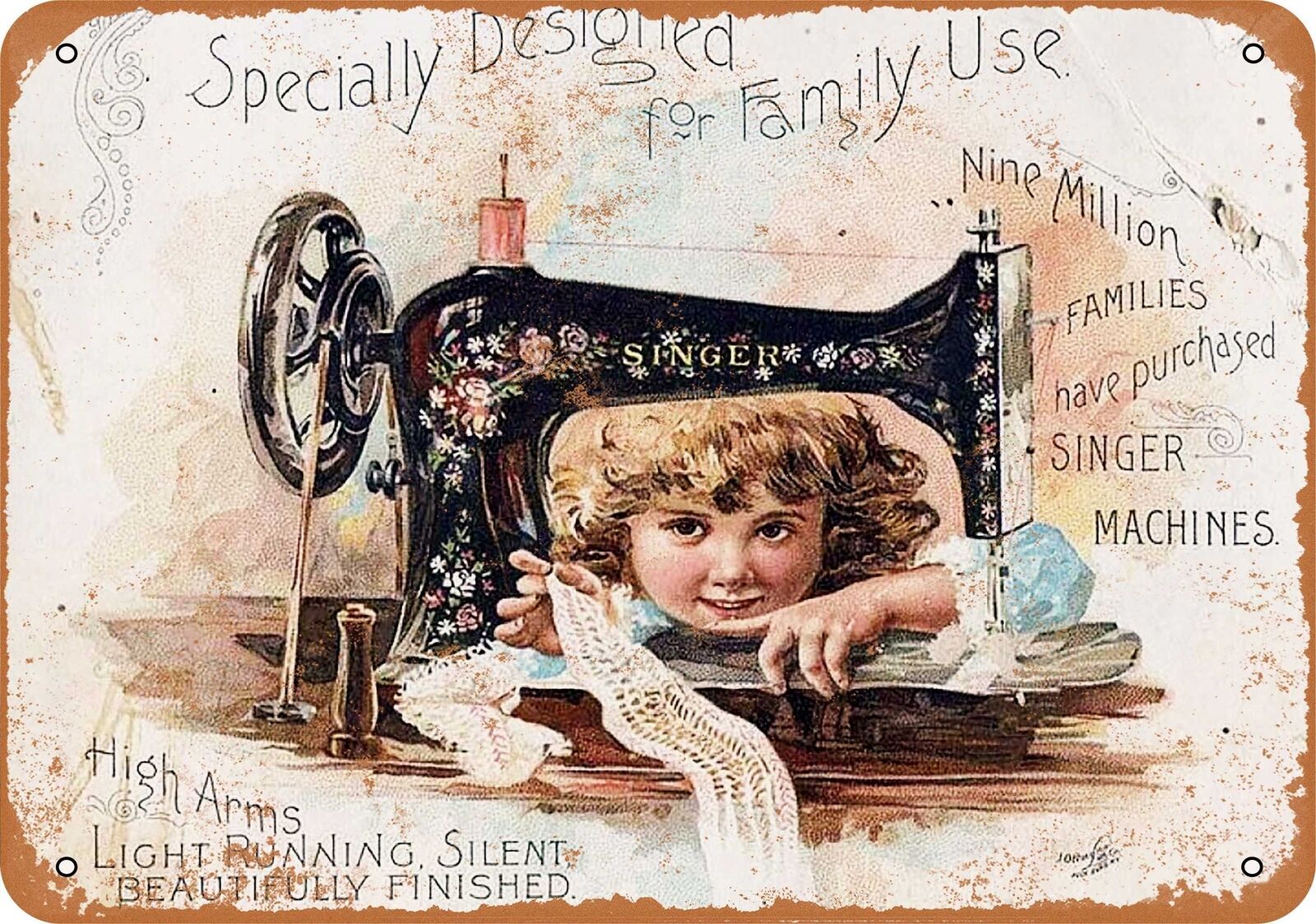 Metal Sign - Singer Sewing Machines - Vintage Look Reproduction 4