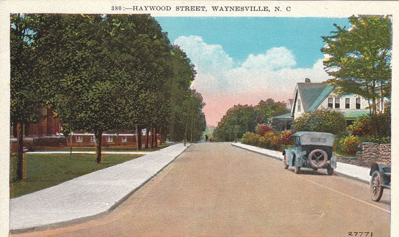 Vintage Postcard Haywood St Waynesville NC