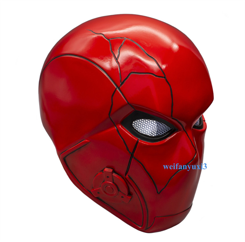 Replica Superhero Batman Red Hood Helmet Resin Mask Cosplay Costume Props Gift