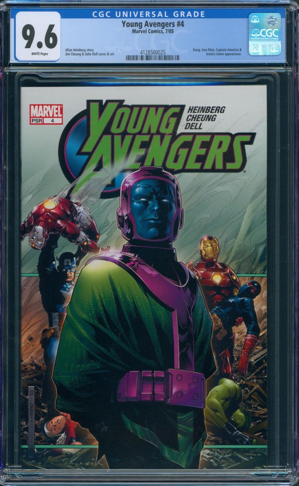 Young Avengers #4 CGC 9.6 Early Kate Bishop & Hulkling Marvel 2005 Kang Cover