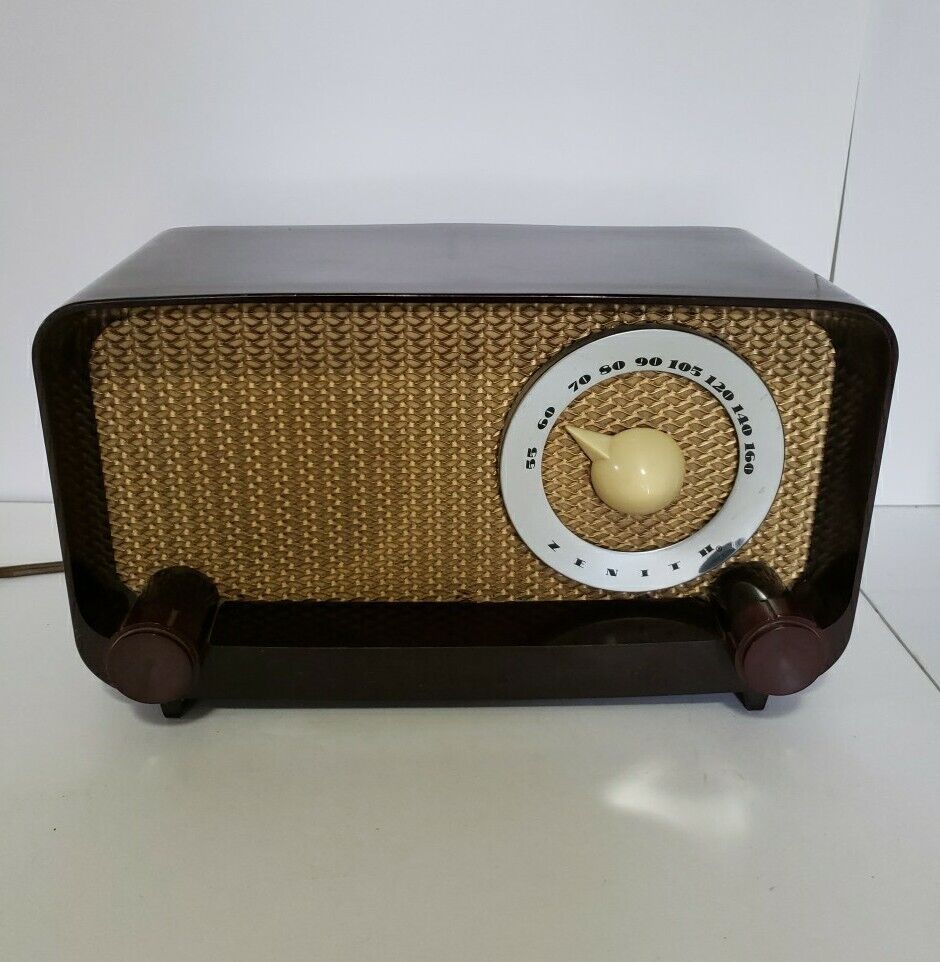 Vtg 1949 Zenith Long Distance Tube Radio S14879 Bakelite Case Decorative Only
