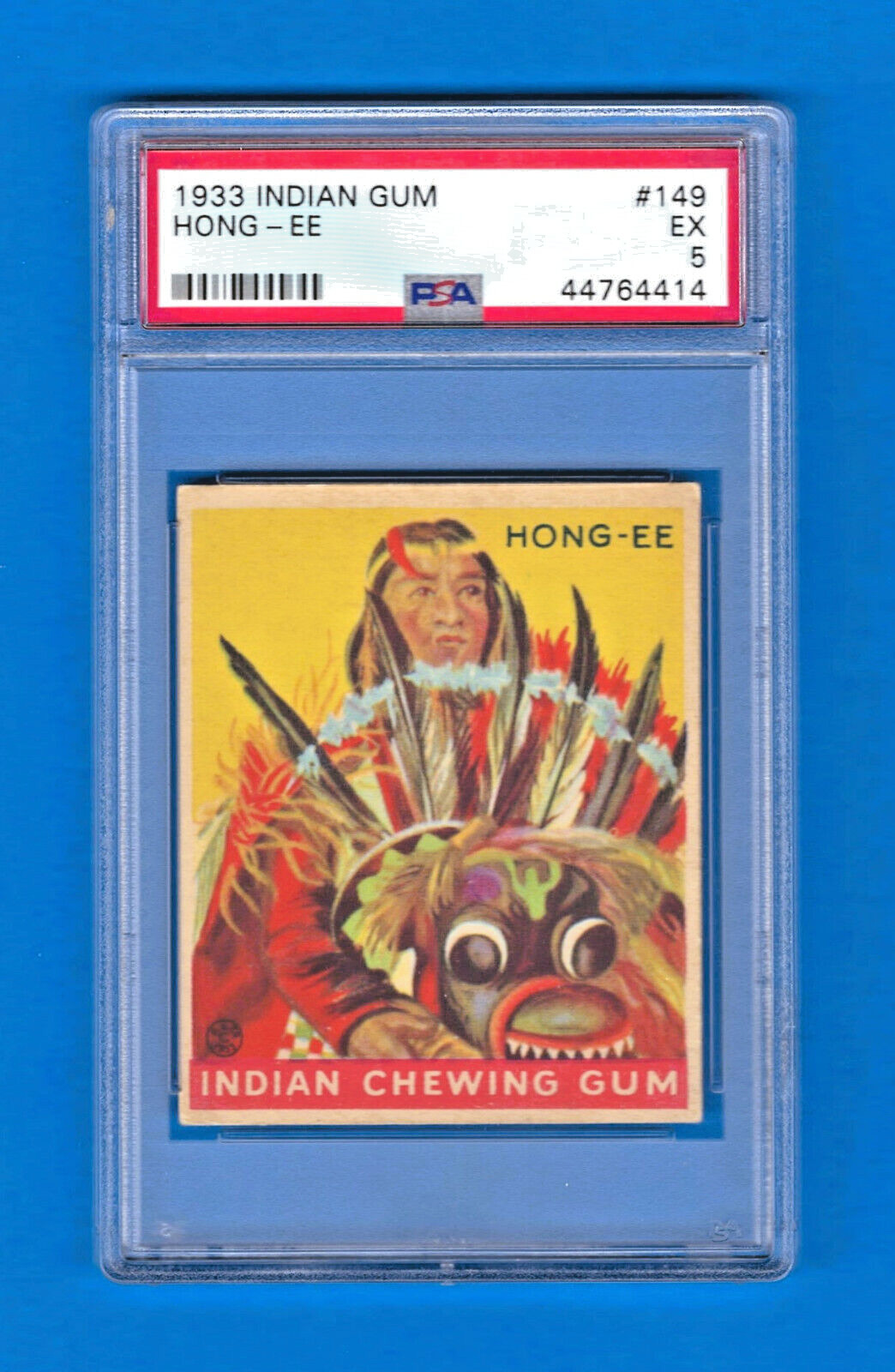 1933 R73 Goudey Indian Gum Card  #149 - HONG-EE - Series 216 - PSA 5 - EX