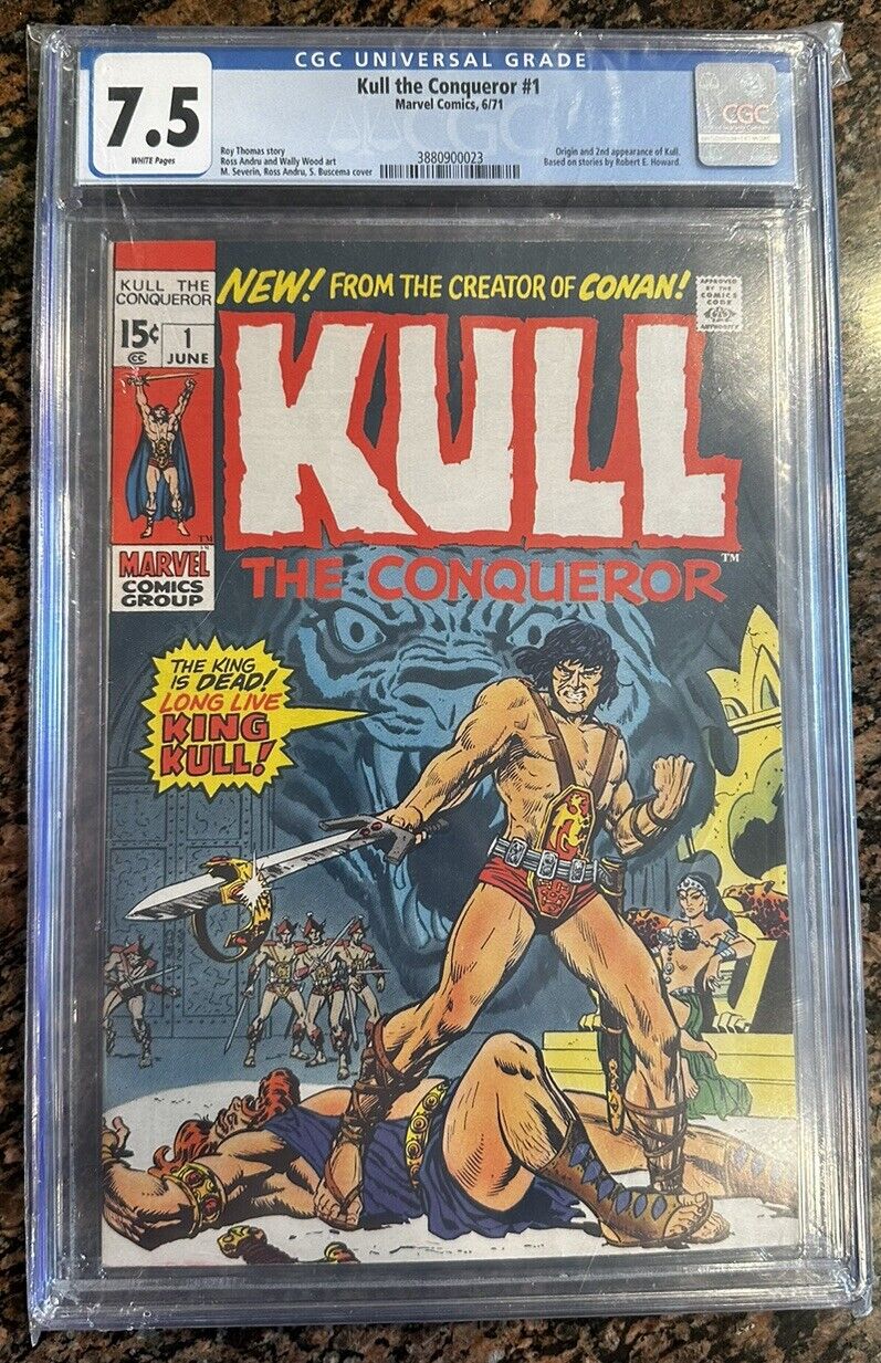 Kull The Conqueror #1 (June 1971, Marvel Comics Group) Rare, CGC Graded - 7.5