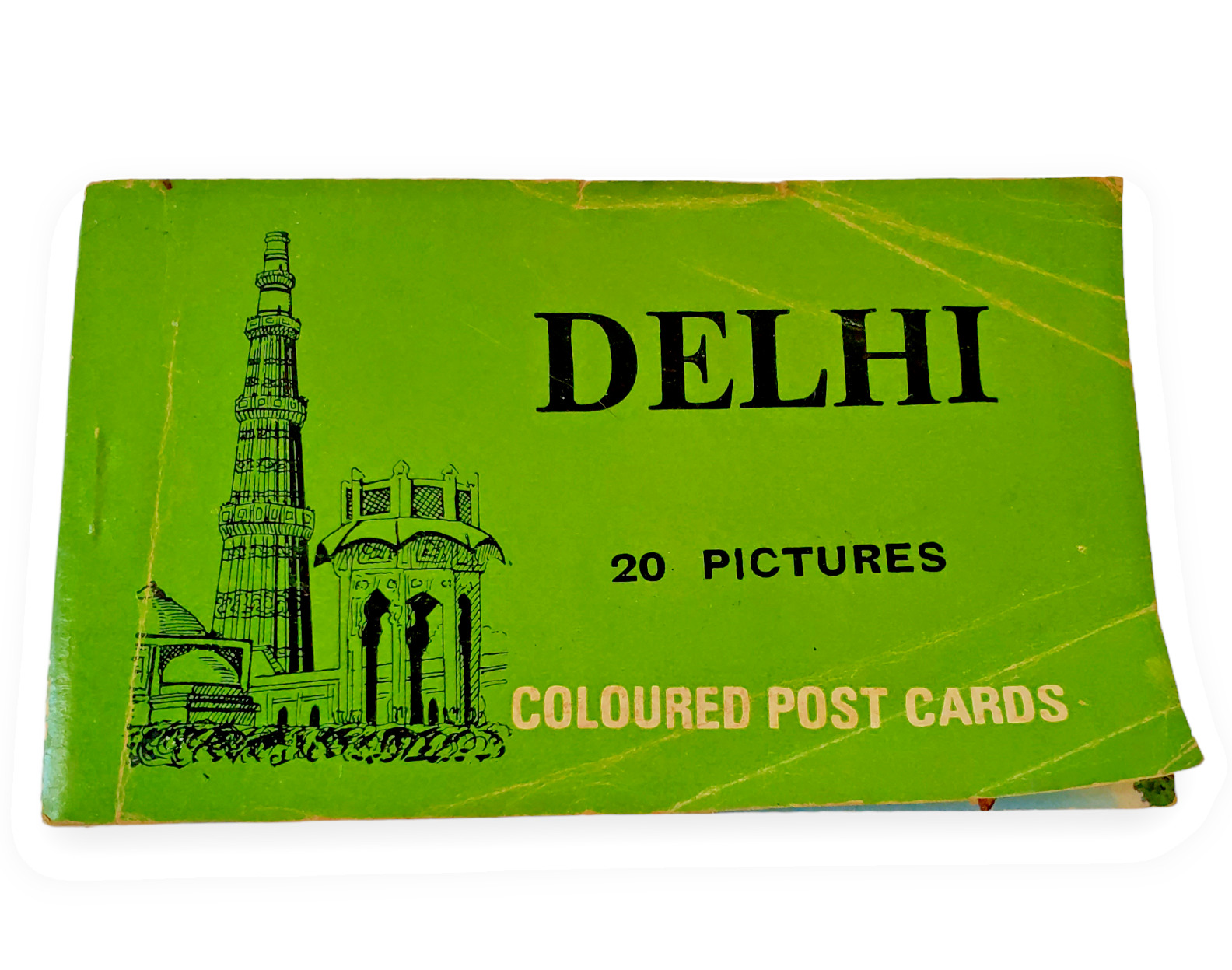 VTG Delhi India Postcard Book Mid-Century \