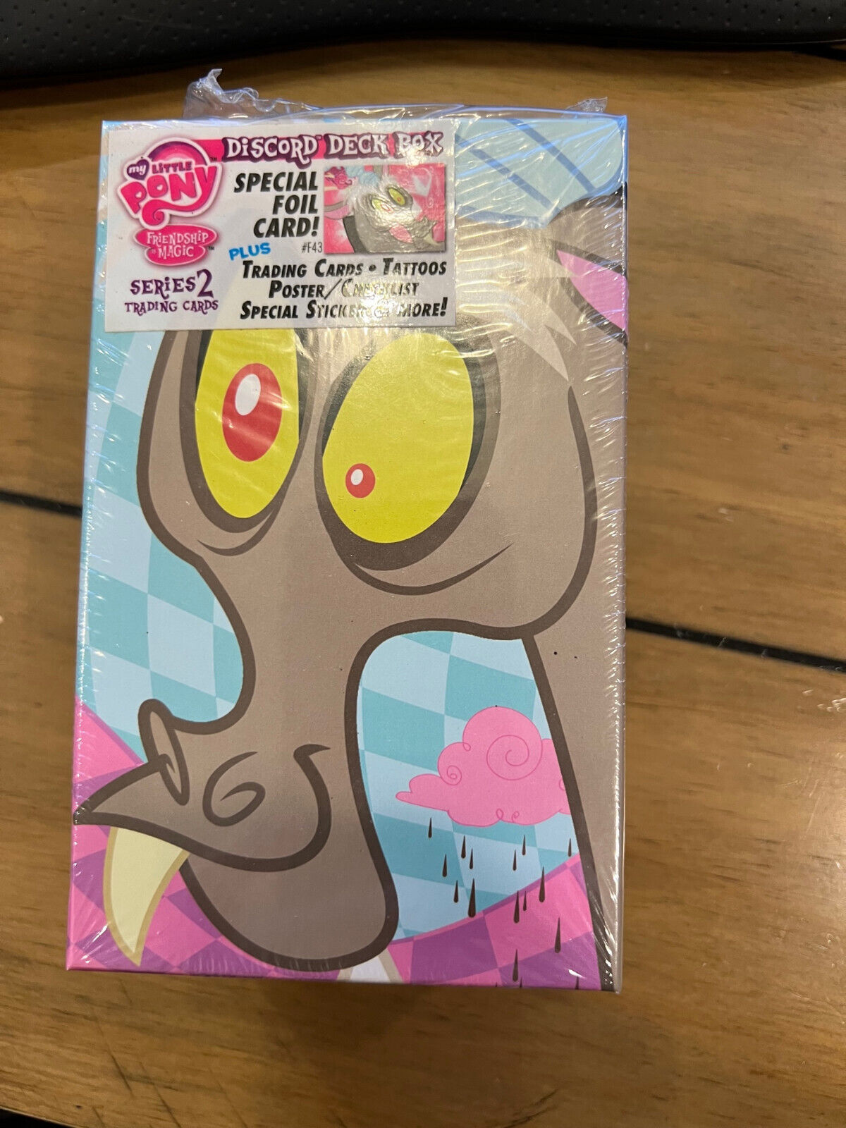 Two MLP Discord Deck Boxes plus flipbooks and power pony sets custom lot