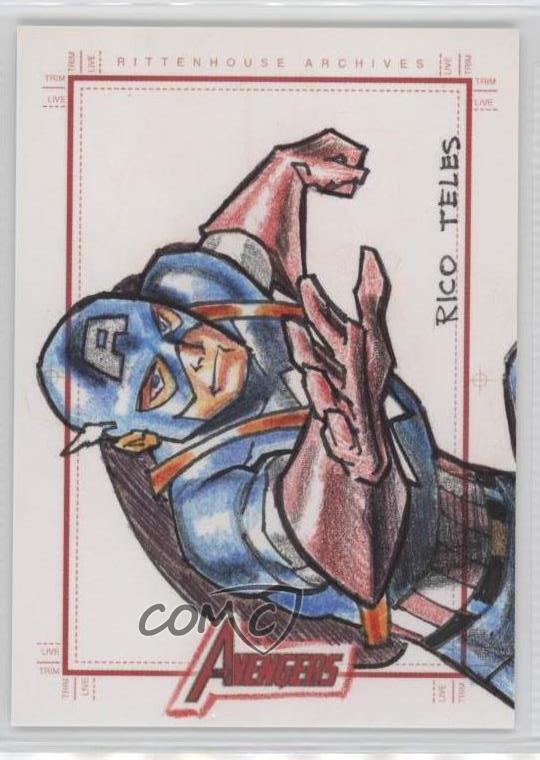 2011 Marvel Universe The Avengers SketchaFEX Sketch Cards 1/1 Rico Teles sy7