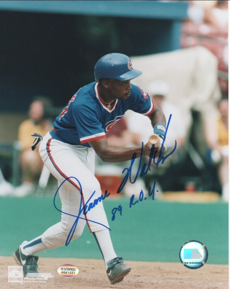 Jerome Walton-Chicago Cubs-Autographed 8x10 Photo-W/ROY Inscription