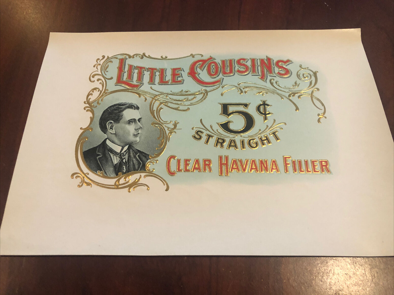 Little Cousins Cigar Label - Clear Havana Filler 5 cents straight