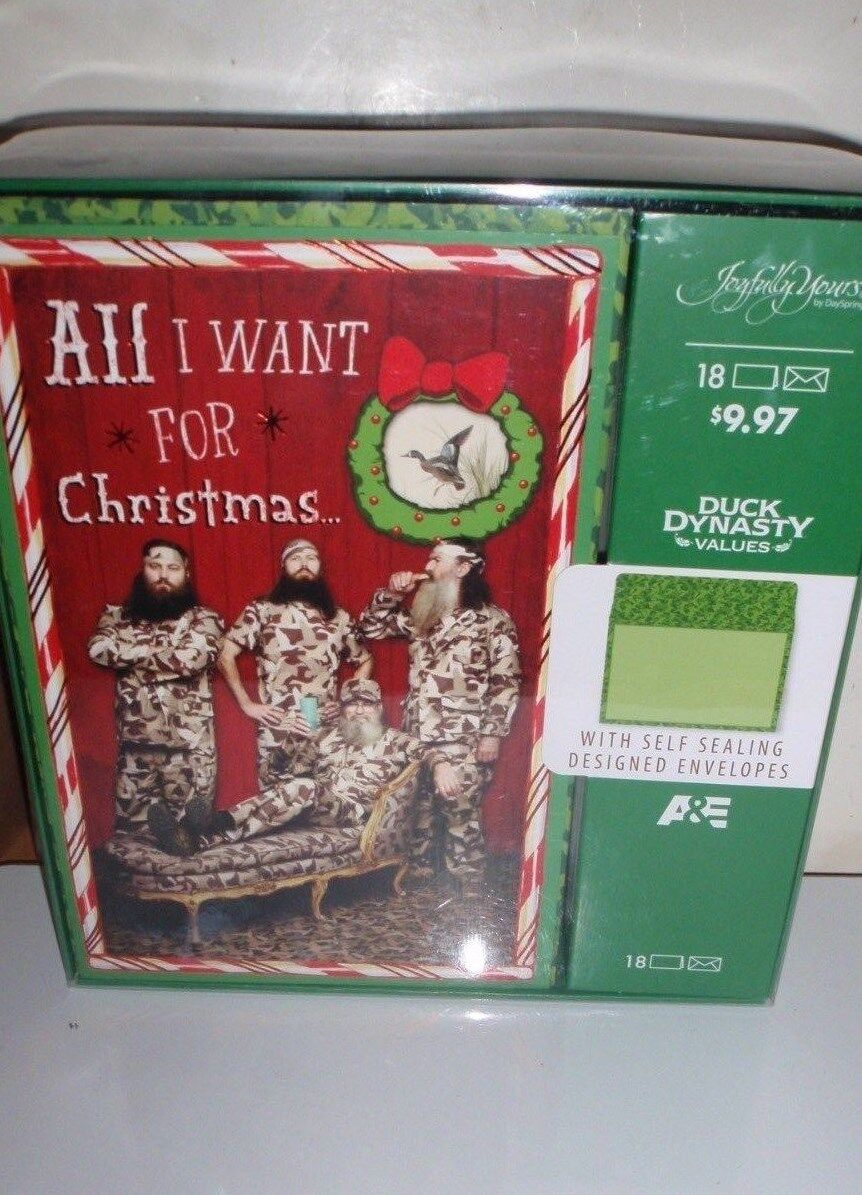 DUCK DYNASTY CHRISTMAS CARDS 18 PC ALL WANT FOR  CHRISTMAS JASE,WILLIE,UNCLE SI