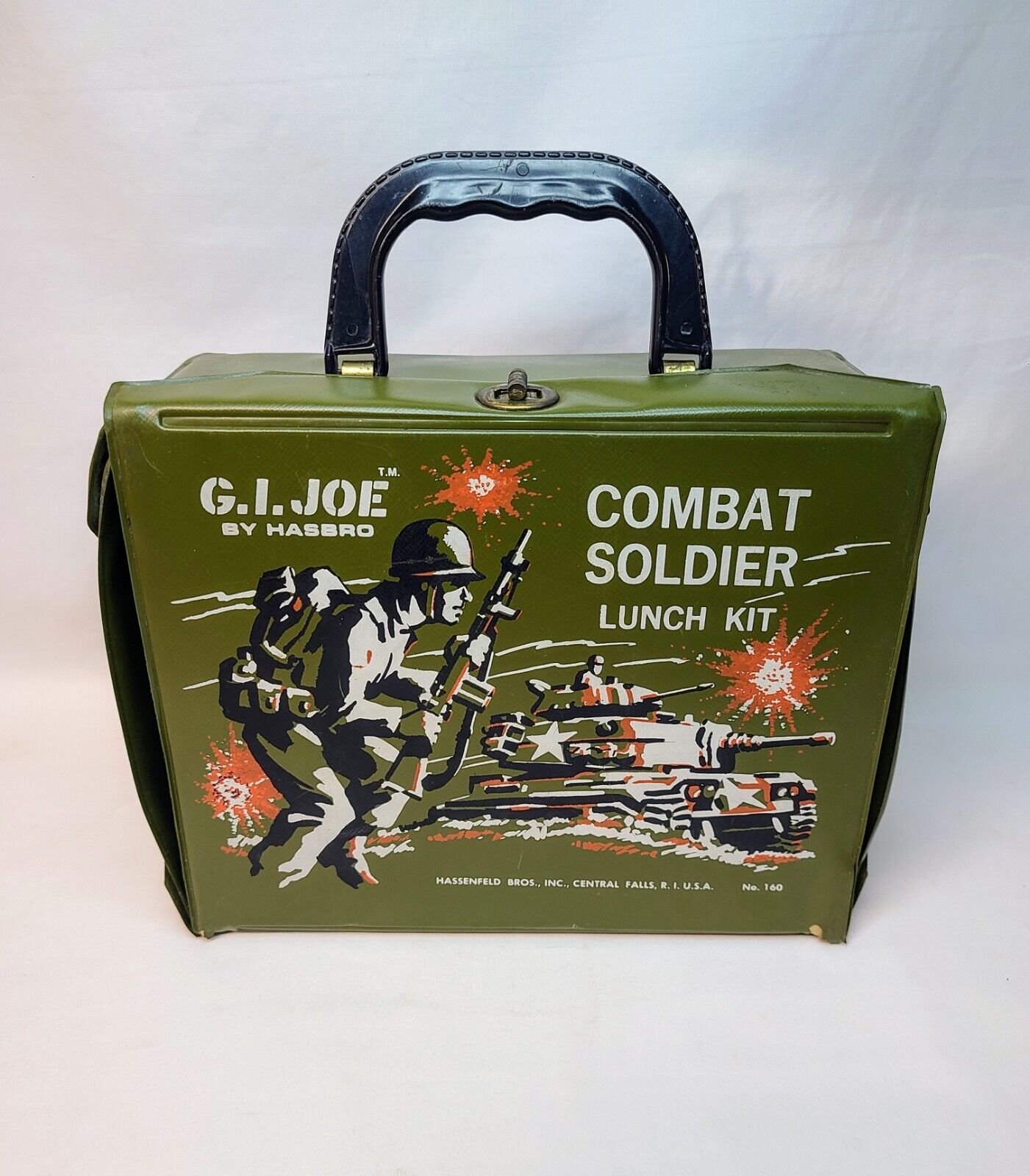 1964 Gi Joe Combat Soldier Vinyl Lunch Box - No Thermos * Vintage * Lunchbox kit