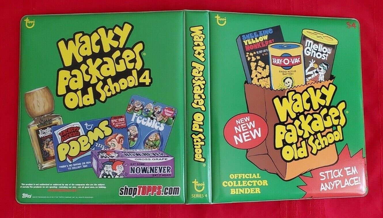 2012 TOPPS WACKY PACKAGES OLD SCHOOL 4 OFFICIAL GREEN BINDER   @@ RARE @@