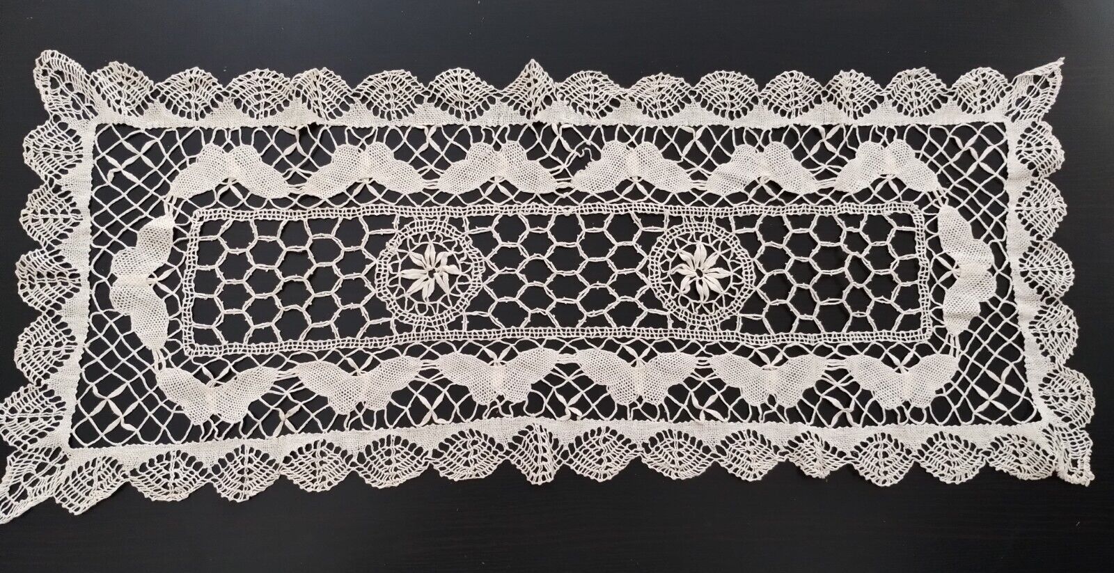 Antique Vintage Handmade Doily Traditional Crochet Table Decoration Soft Medium