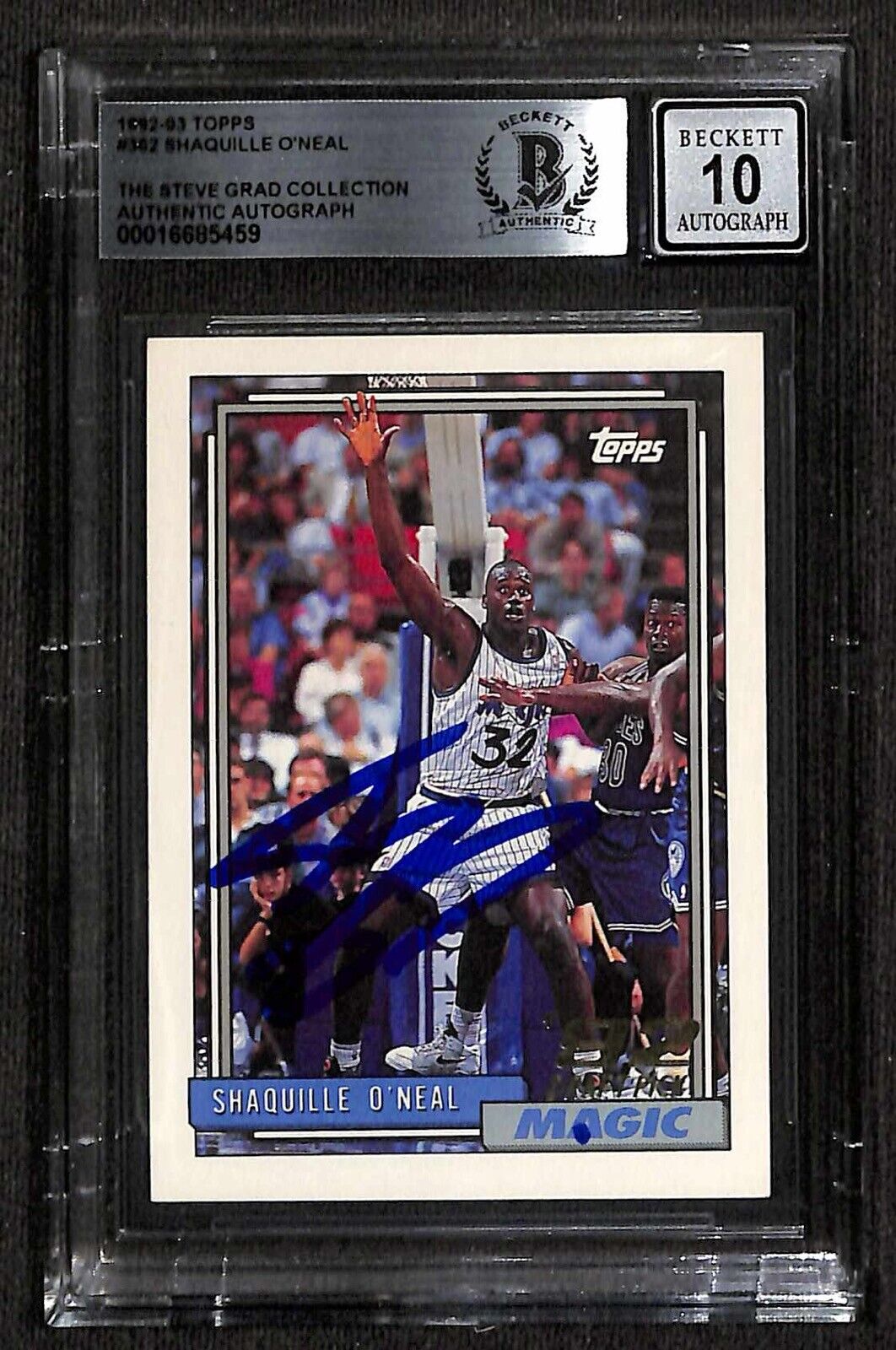 Shaquille O'Neal Signed 1992/93 Topps #362 Rookie Card AutoGrade 10 BECKETT