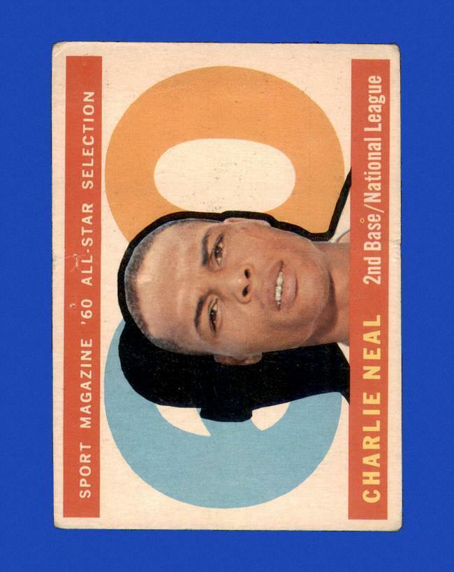 1960 Topps Set Break #556 Charlie Neal AS LOW GRADE (crease) *GMCARDS*