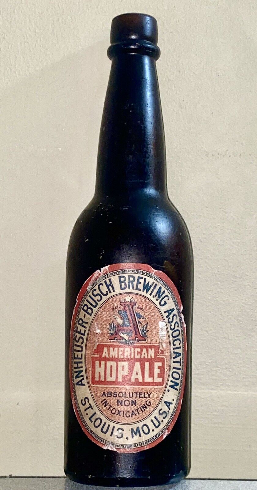 American Hop Ale Beer Bottle Anheuser Busch Assn. St. Louis, MO. Pre-prohibition