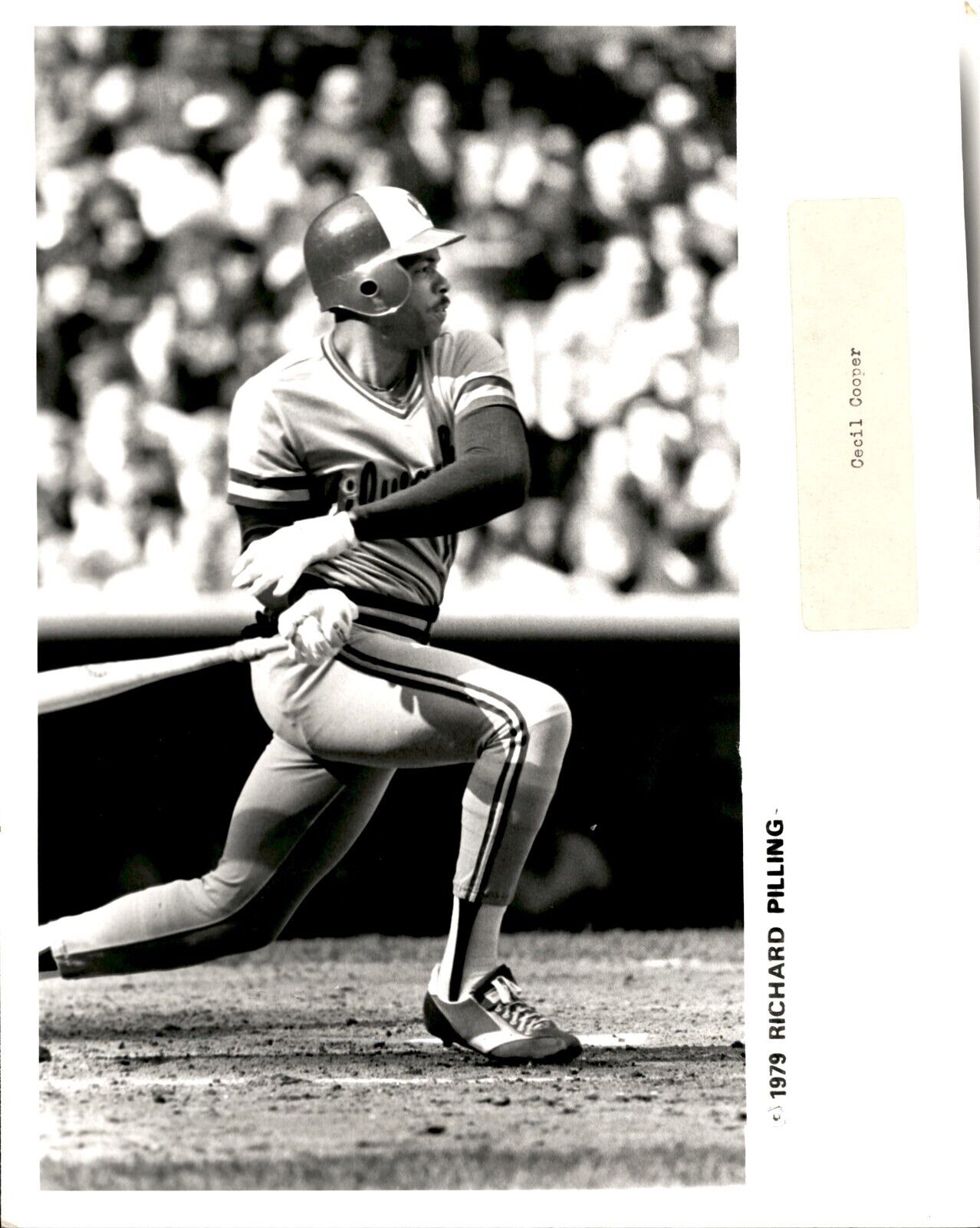 LD324 1979 Orig Richard Pilling Photo CECIL COOPER MILWAUKEE BREWERS 5x ALL-STAR
