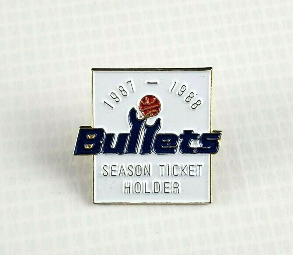 Vintage 1987-1988 Washington Bullets NBA Season Ticket Holder Lapel Pin-RARE