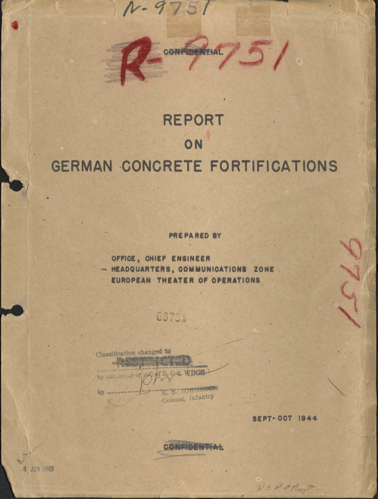 245 Page Report On German Concrete Fortifications Sep – Oct 1944 WWII on Data CD