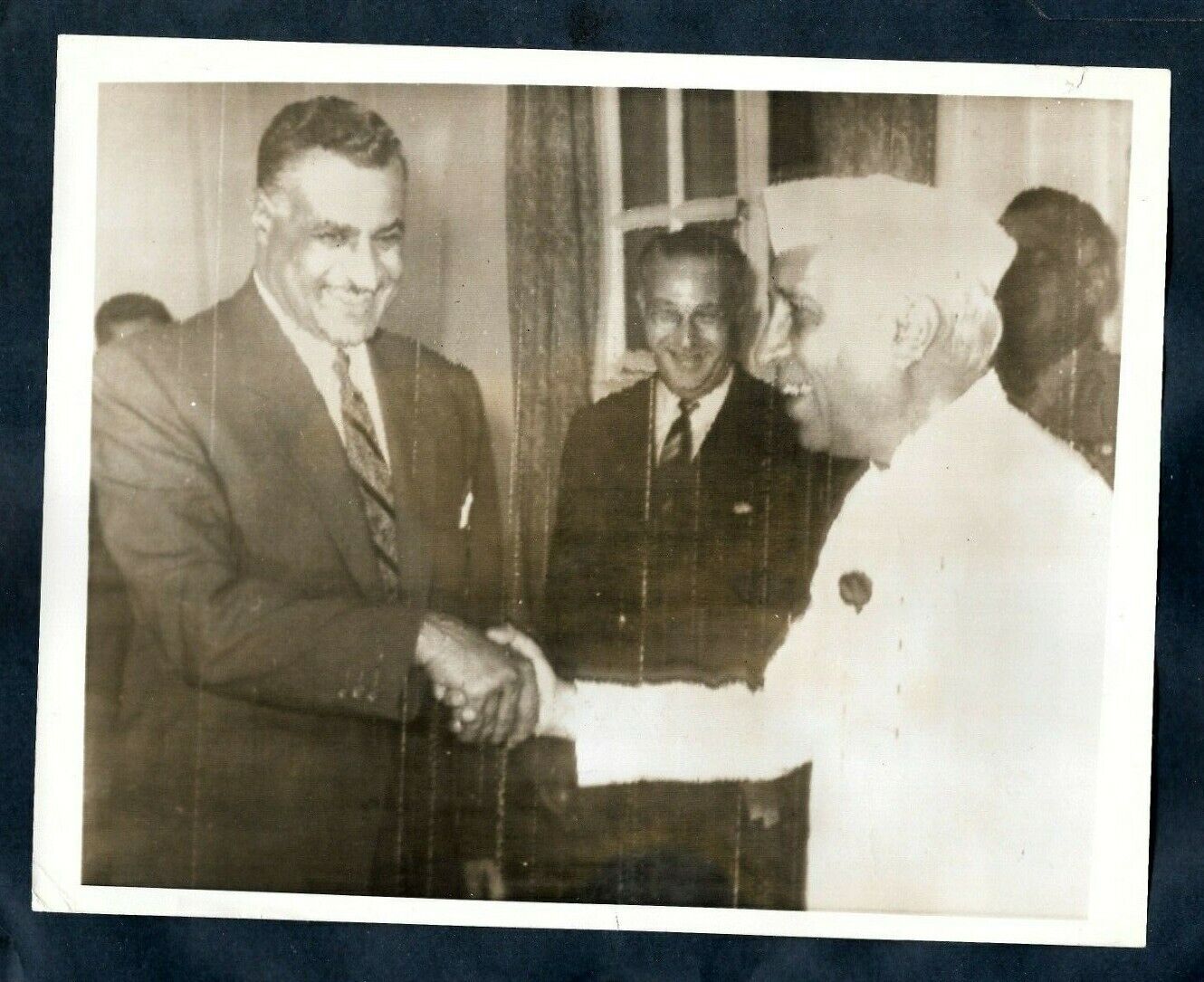 INDIA PREMIER NEHRU & UAR PRESIDENT NASSER NEW DELHI INDIA 1960 ORIG Photo Y 246