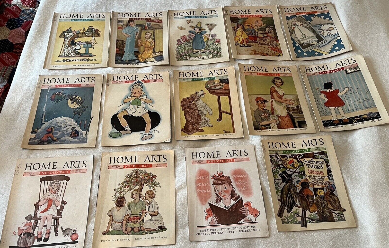 14 Original 1930’s Home Arts Needlecraft Publications