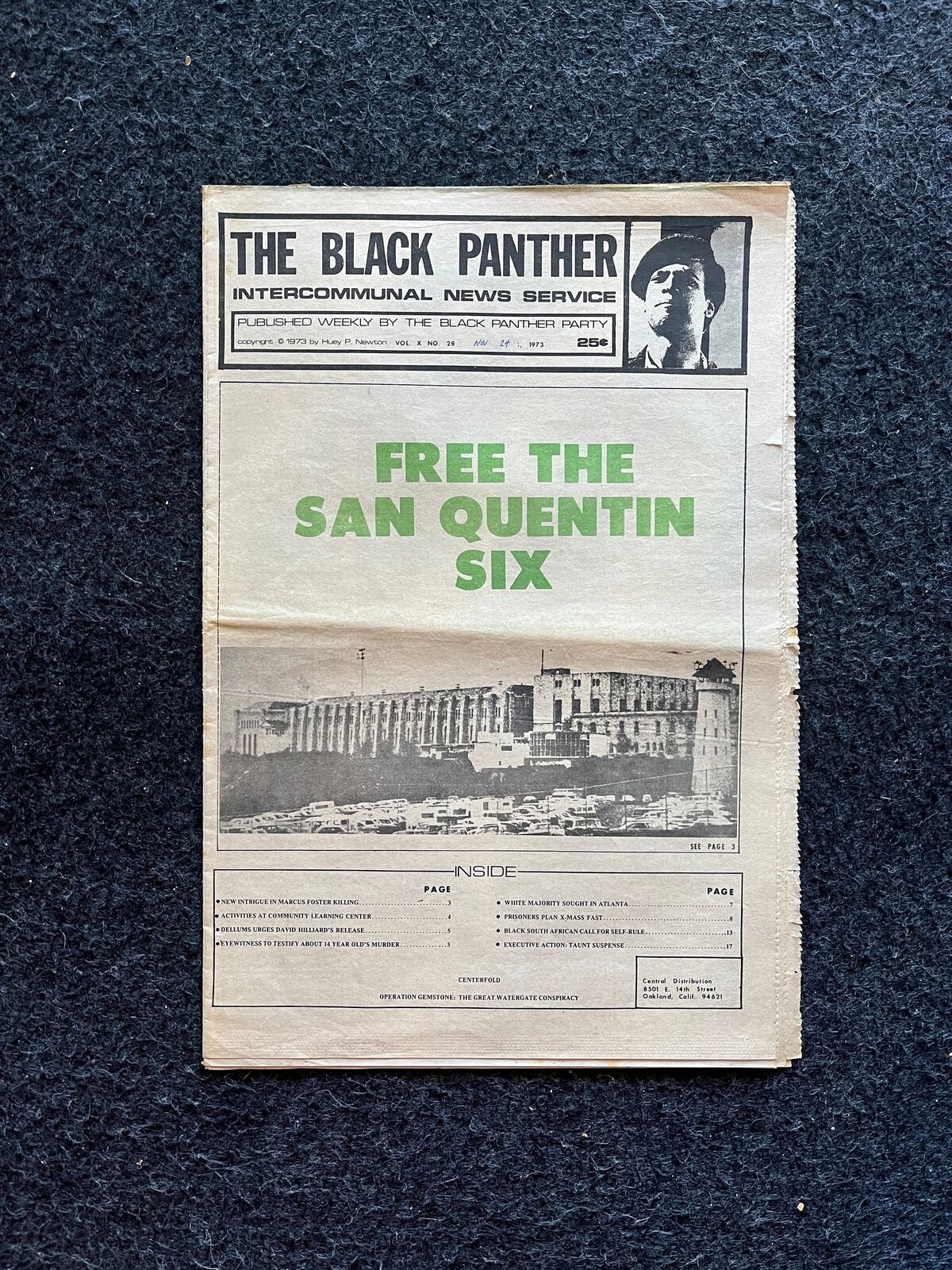 1973 San Quentin 6, George Jackson Huey Newton, Black Panther Political Party, 