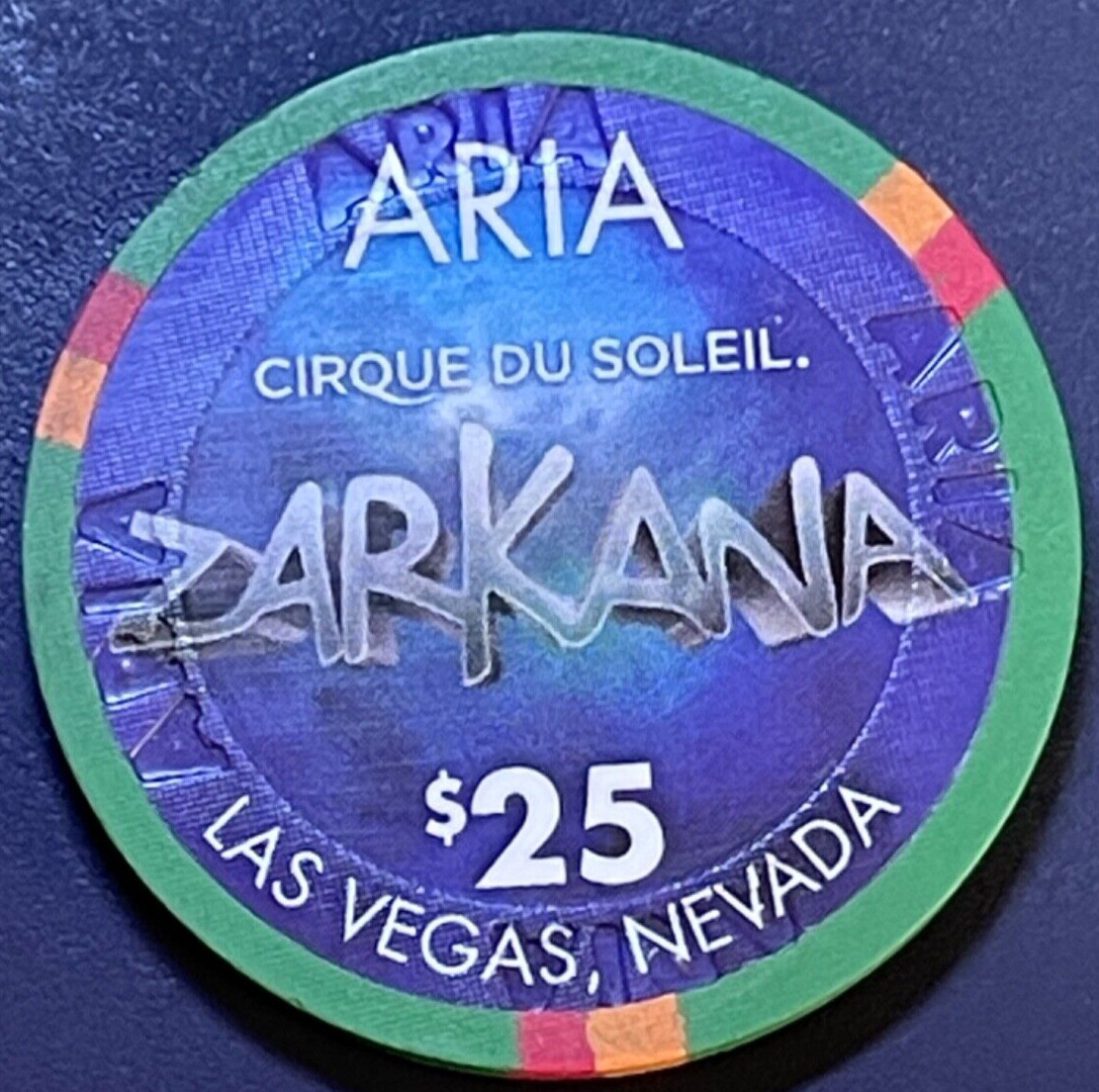 Aria Las Vegas \'ZARKANA\' $25 casino chip Vintage.