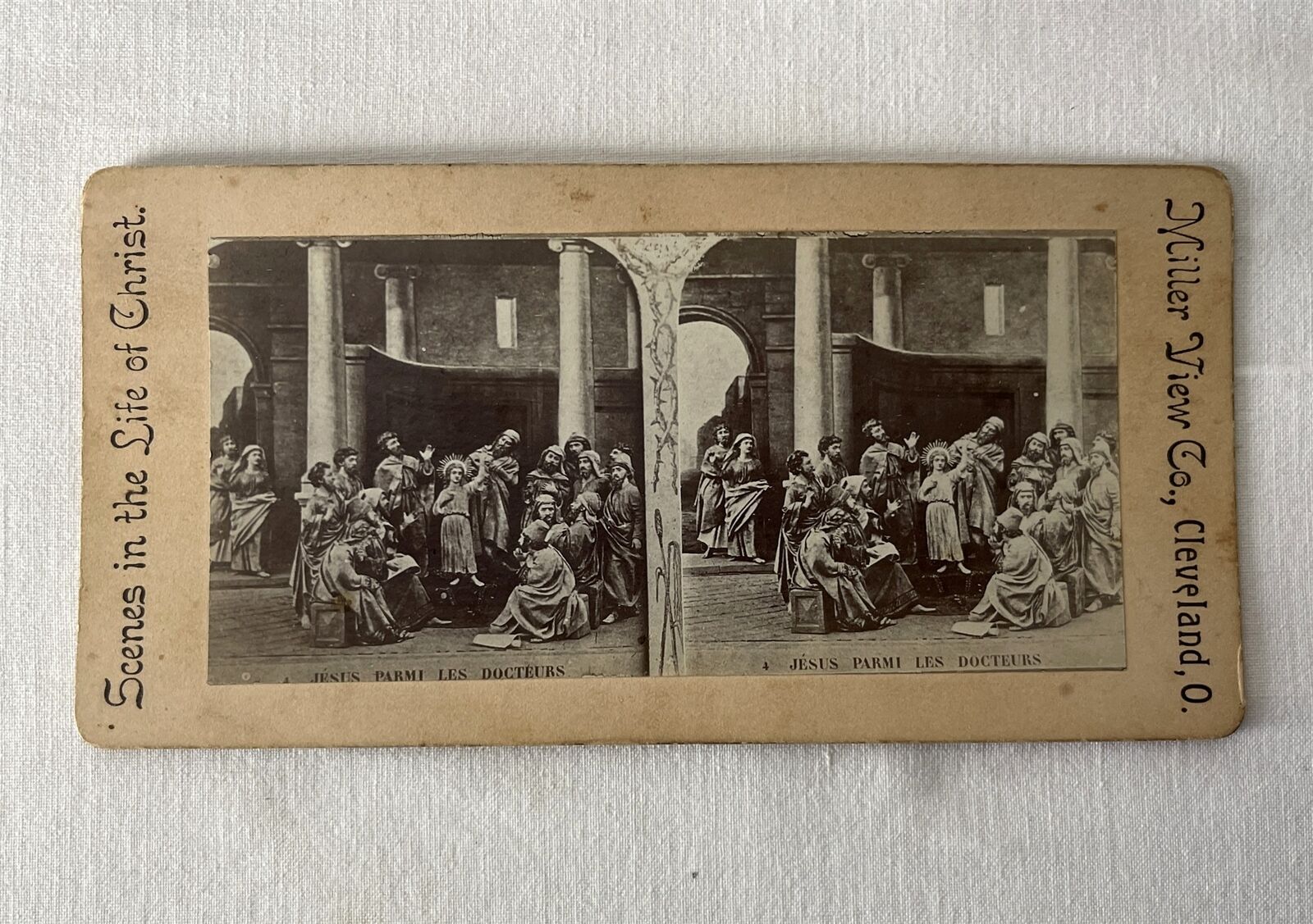 Victorian SCENES IN THE LIFE OF CHRIST Miller View Stereoview #4 LUKE II 46