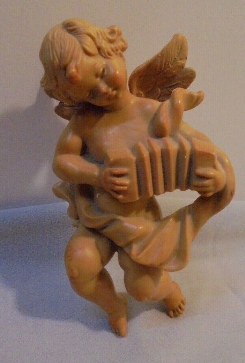 Angel Playing Accordion, Wall Hanging, Rubber, Italy, 5.5\