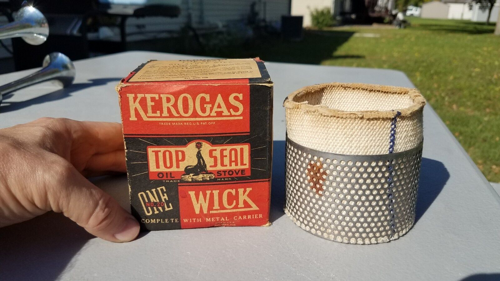 Vintage KEROGAS Top Seal Oil Stove Wick No. 20 NOS