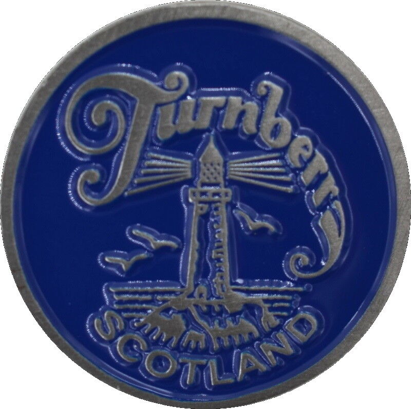 TURNBERRY (Scotland) - DUEL IN THE SUN - (BLUE) Logo FLAT Golf BALL MARKER