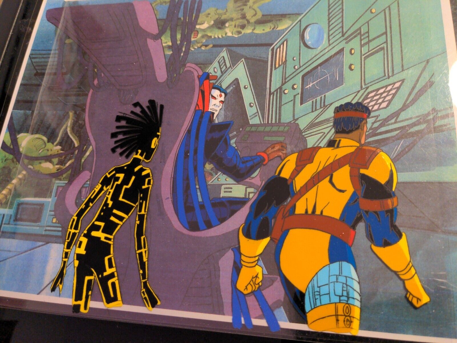 X-Men animation cel Marvel Comics production art cartoons forge warlock I1