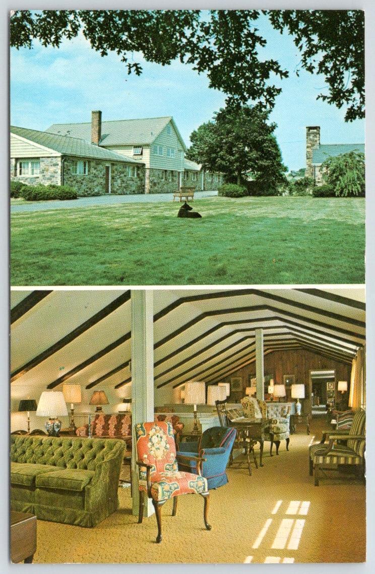 ROSEMONT NEW JERSEY NJ CANE FARM FURNITURE STORE VINTAGE 1970\'s CHROME POSTCARD