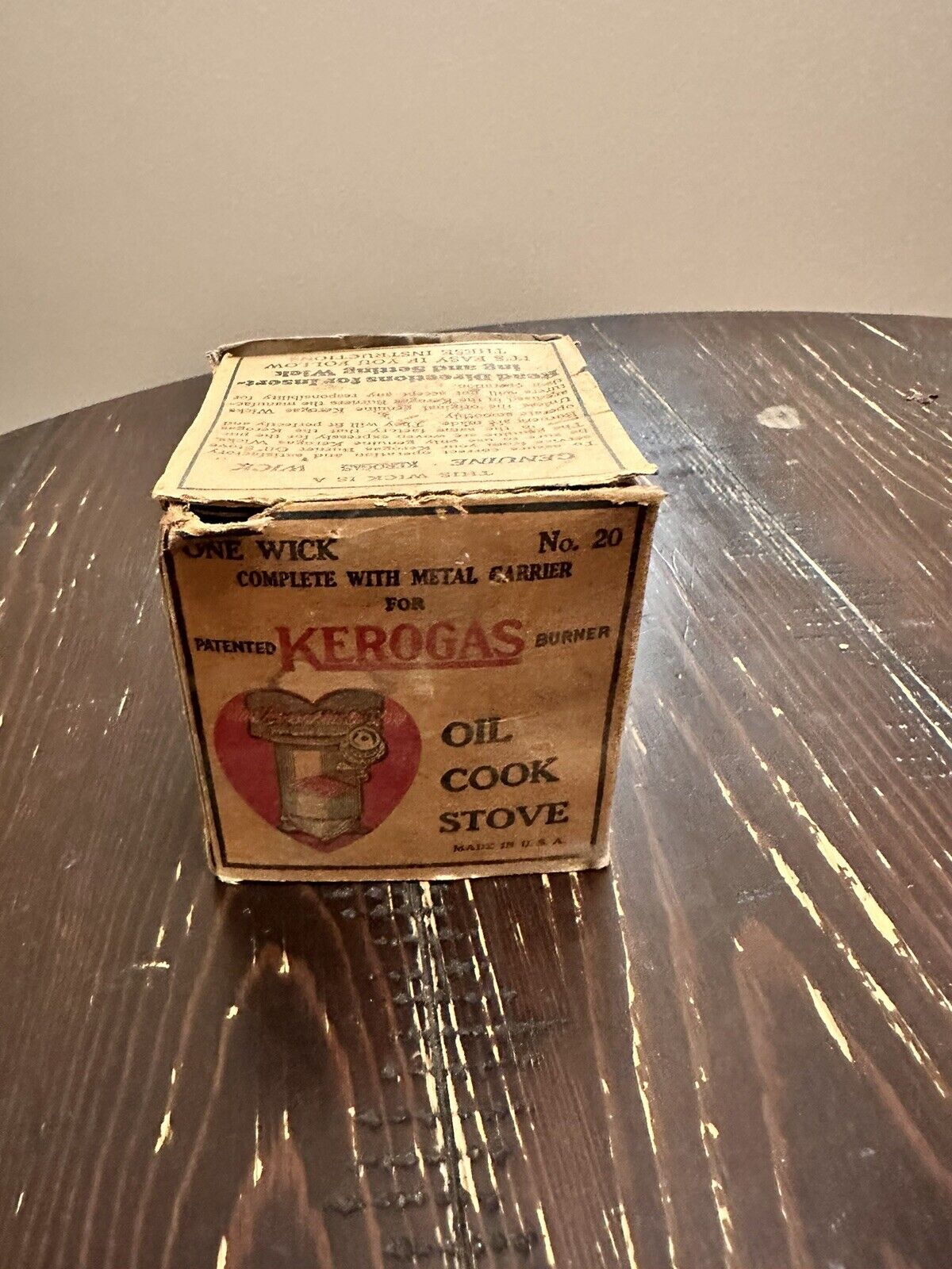 Kerogas No. 20 top Seal Oil Stove Wick w Metal Carrier New Old Stock NOS🚀🚀🍀🍀