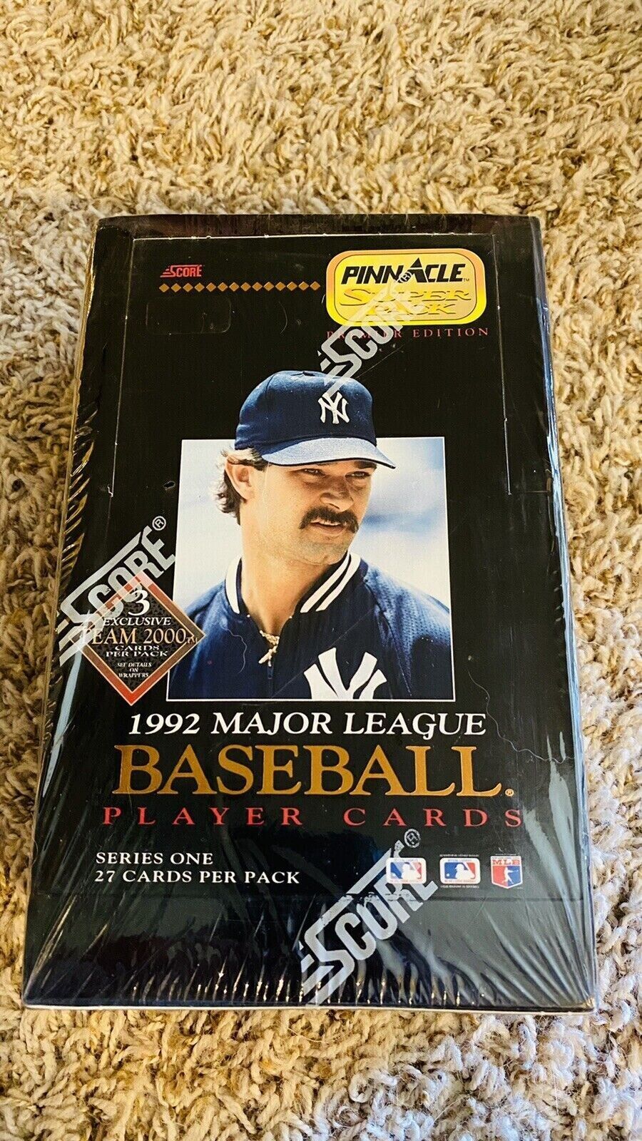 1992 MLB Pinnacle Series 1 Premiere Super Pack Baseball Player Cards Box