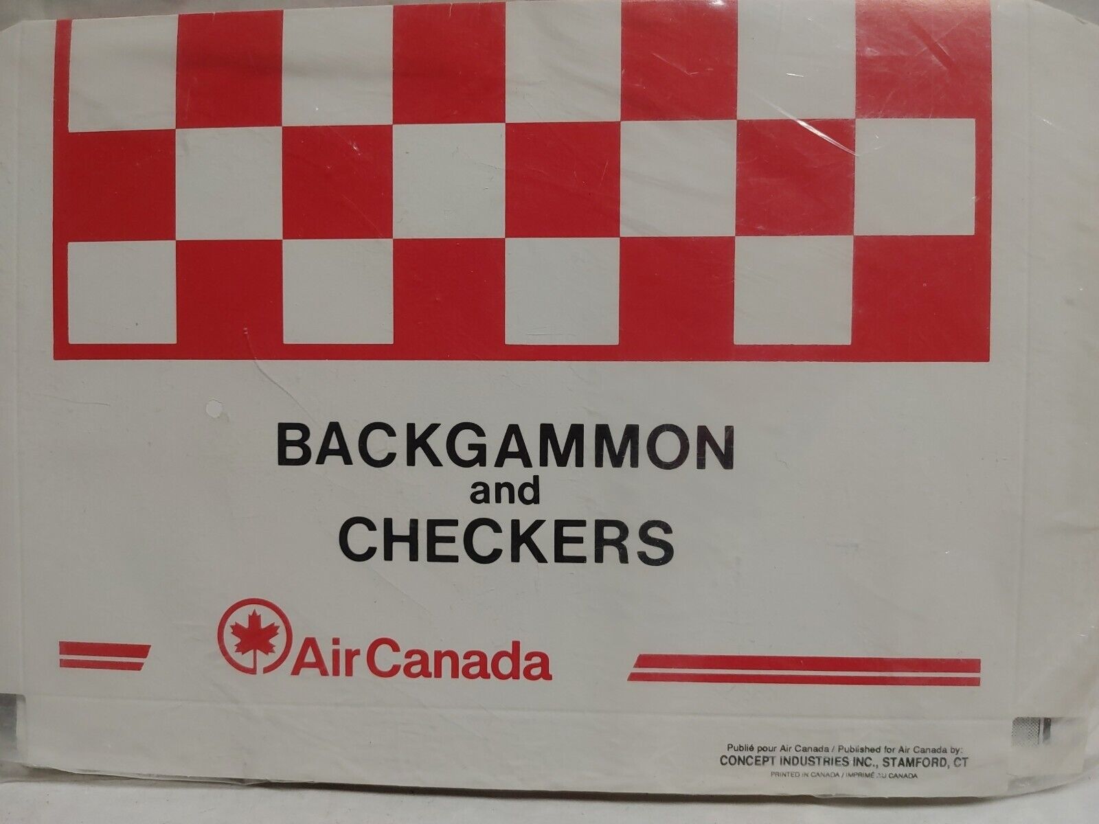 Vintage Air Canada Backgammon/Checkers Travel Set