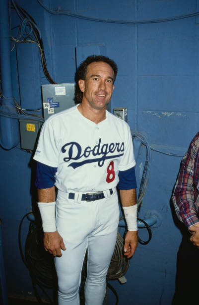 Gary Carter plays for the Dodgers 1991 Old Photo