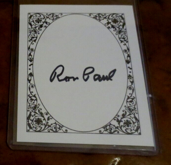 Ron Paul Fmr. Texas Congressman signed autographed bookplate Conservative