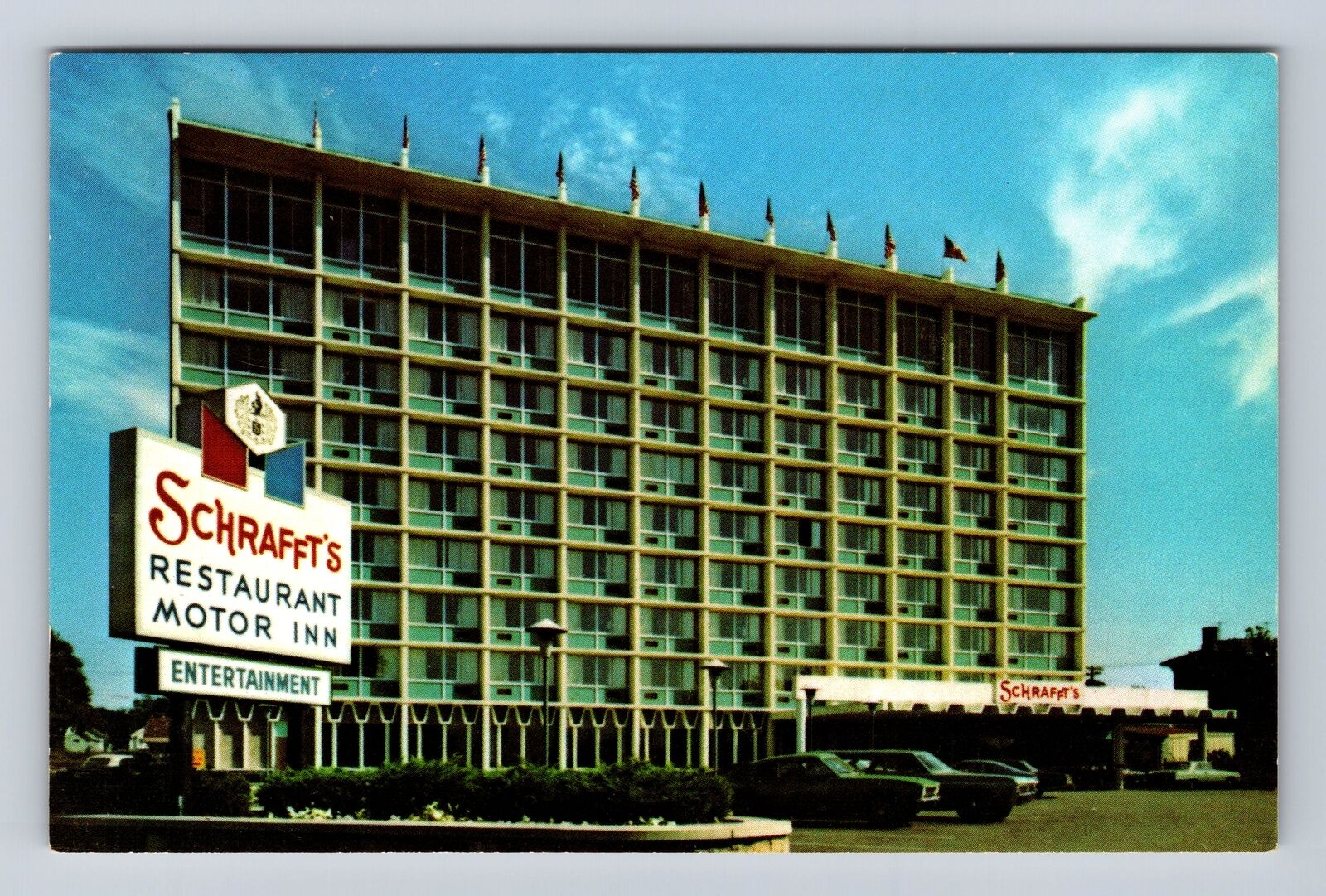Niagara Falls NY-New York, Schrafft\'s Motor Inn, Advertisement Vintage Postcard