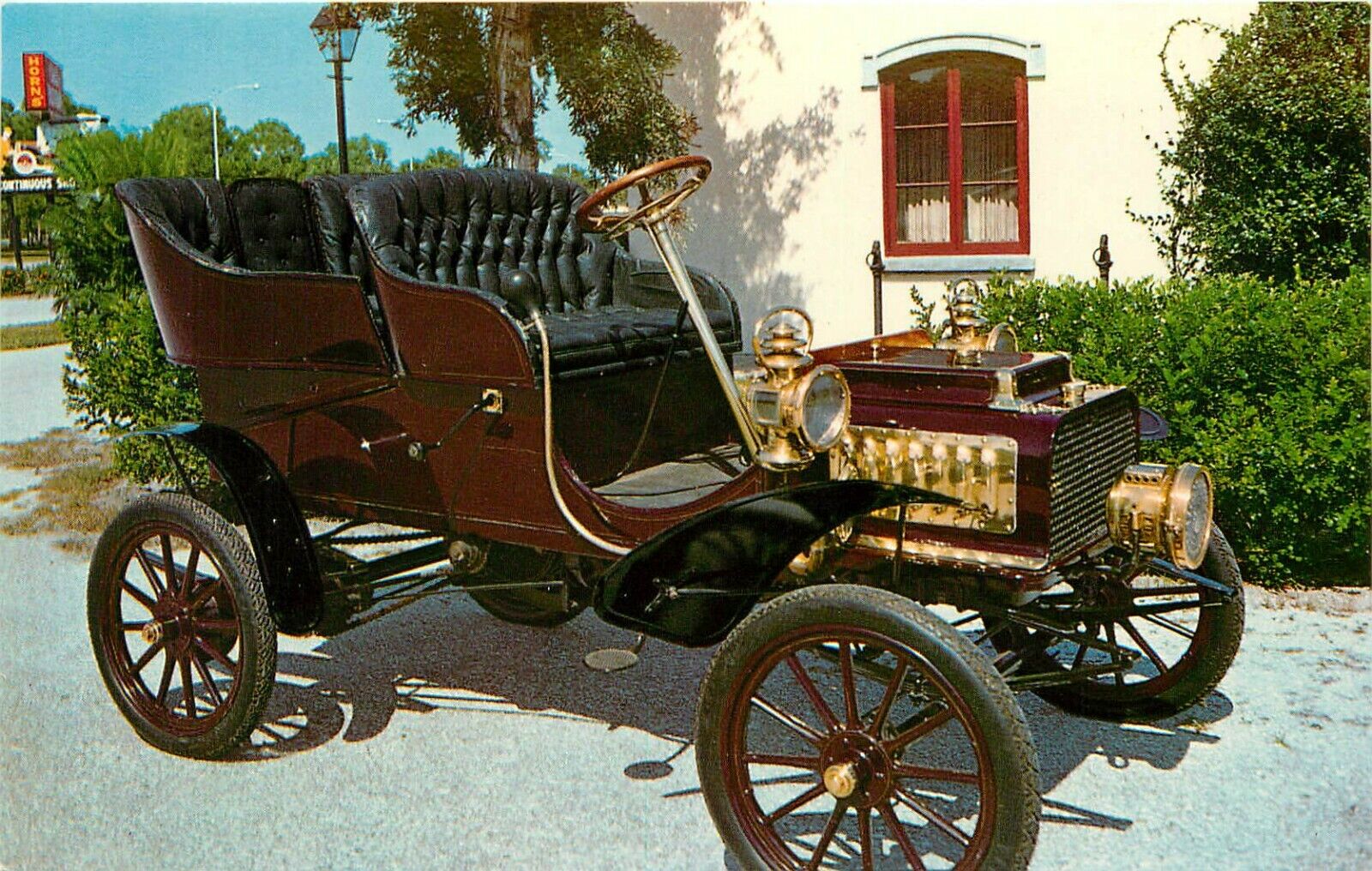 1904 Rambler Bellm Antique Car Music Yesterday Sarasota FL Postcard