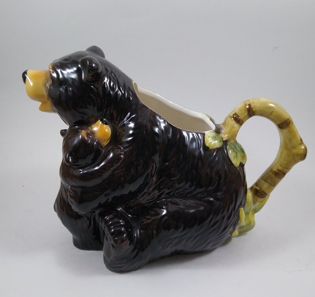 Vintage Black Bear And Cub Creamer 5.25\