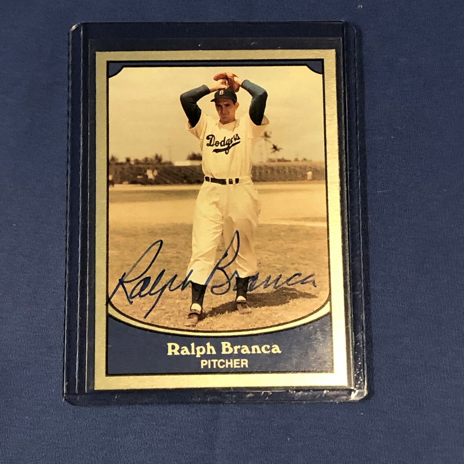  RALPH BRANCA Hand Signed 1990 Pacific Legends Card #13