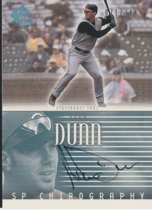 Adam Dunn 2002 UD SP Chirography autograph auto card AD /349