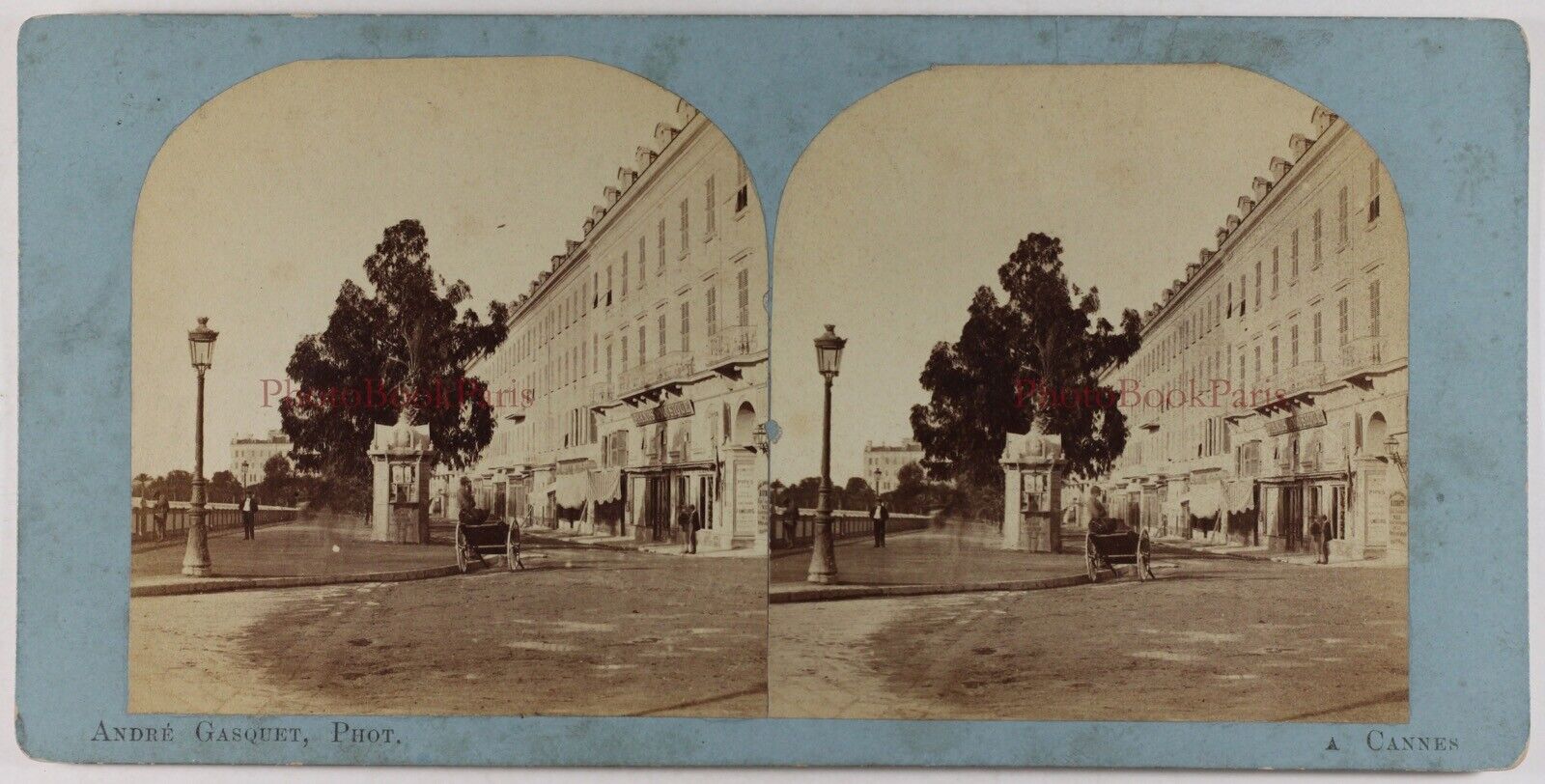 France Cannes Photo André Gasquet Stereo Vintage Albumin c1865