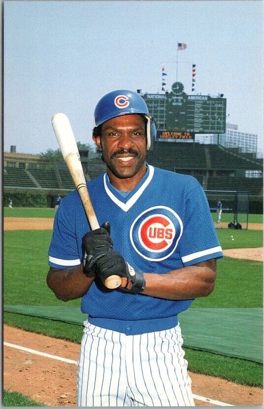 1989 ANDRE DAWSON Chicago Cubs Baseball Postcard Hall of Fame Barry Colla Card 1