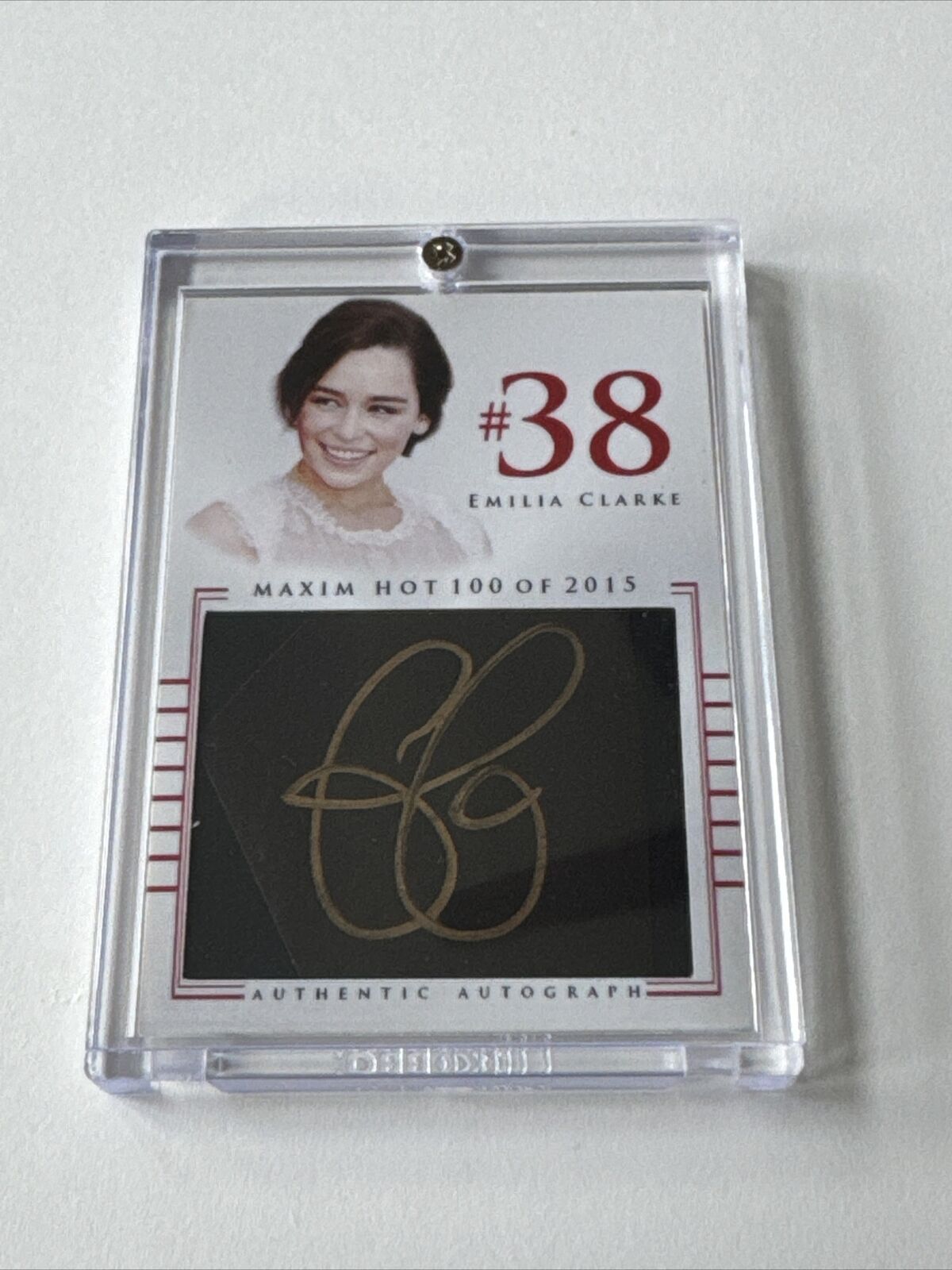 Emilia Clarke 2015 Maxim Hot 100 Autograph Card 1/1 Game of Thrones Daenerys