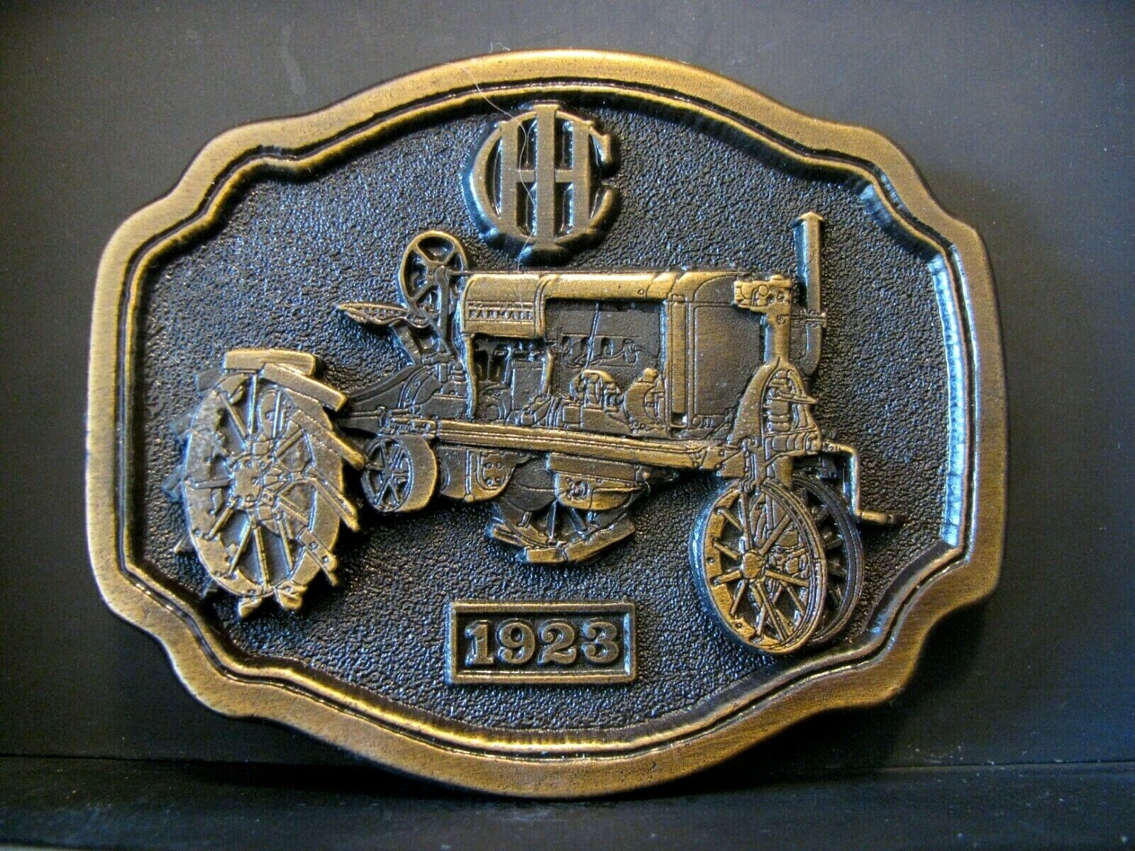 1923 IH Farmall REGULAR Tractor Brass Belt Buckle Spec Cast Limited Ed 250 Made