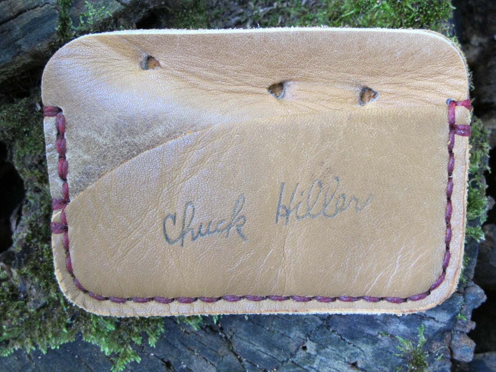 Vintage Baseball Glove Leather Two Pocket Card Wallet Case - Chuck Hiller
