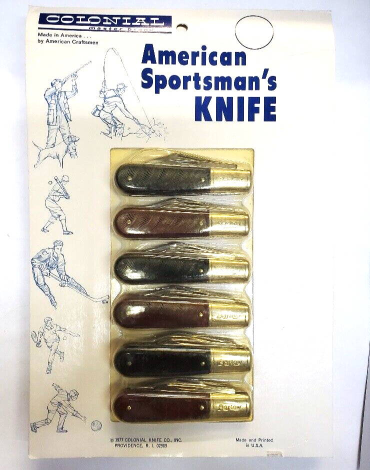 Vintage Colonial 2 Blade Barlow American Sportsman Knife, USA, 1977, LOT or 10.