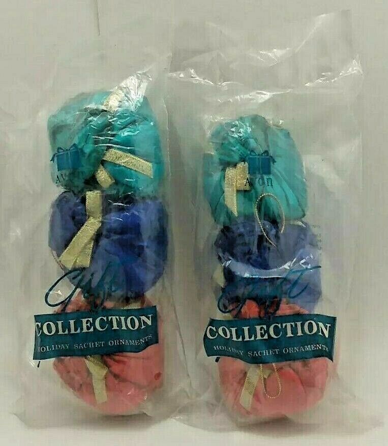 (6) Vintage Holiday Sachet Ornaments from the Avon Gift Collection - New 